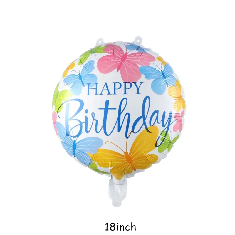 Globo Happy birthday mariposas 18"