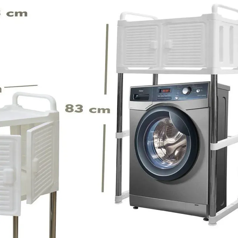 Estante de almacenamiento y organizador para tazas de baño y lavadora