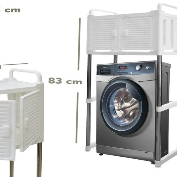 Estante de almacenamiento y organizador para tazas de baño y lavadora