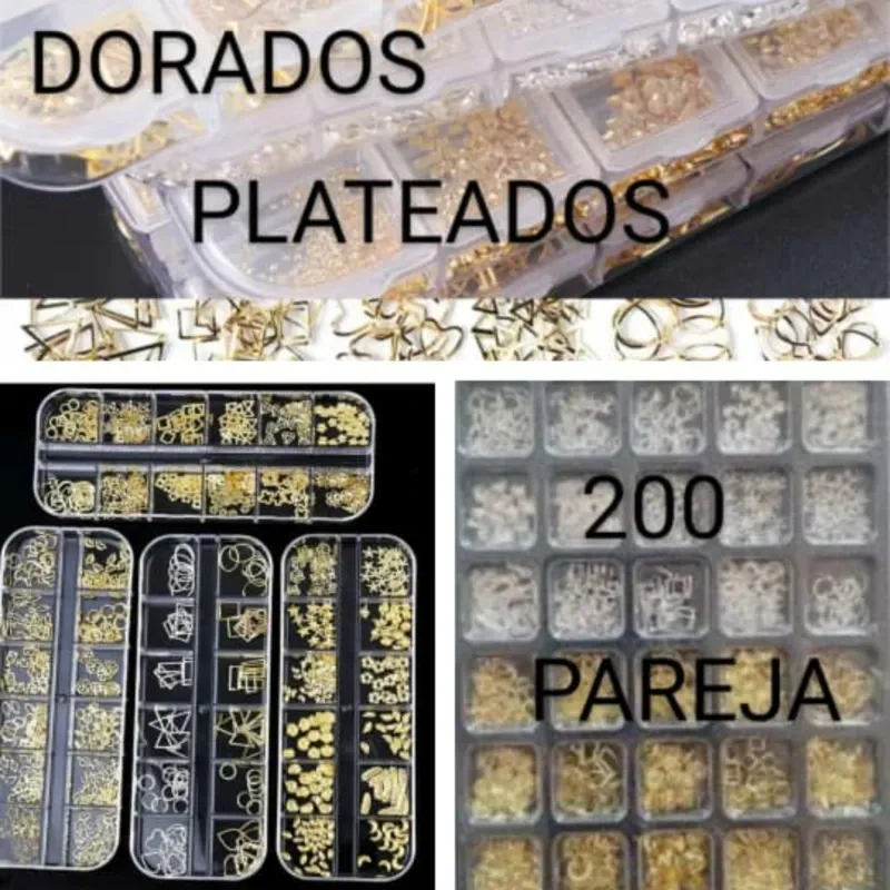 ESTOPEROLES DORADOS Y PLATEADOS ( 2 PAREJAS )