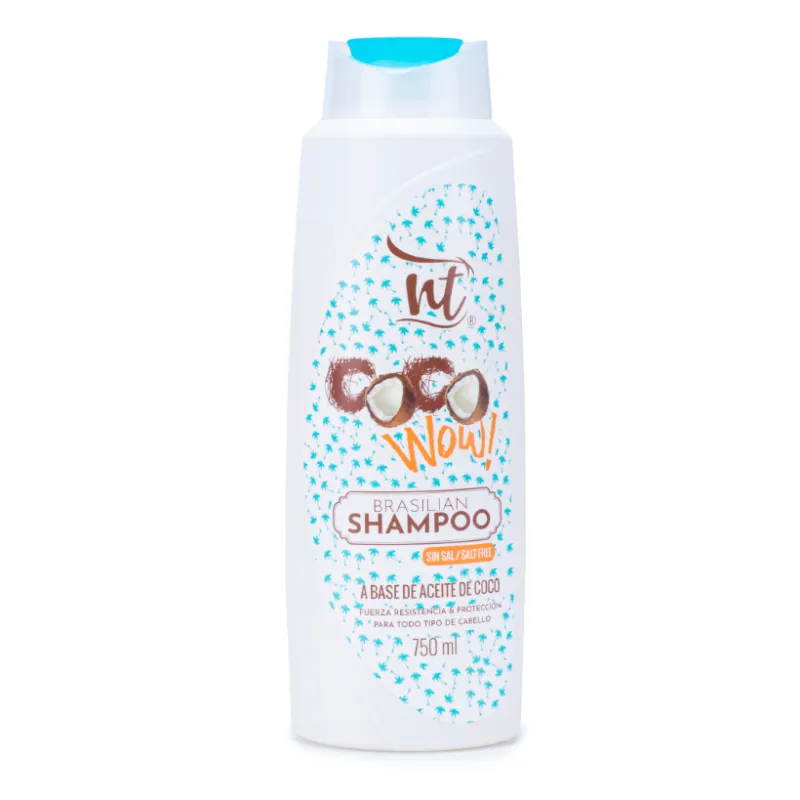 Shampoo Sin Sal de Coco Wow brasil de 750ml /Marca NT