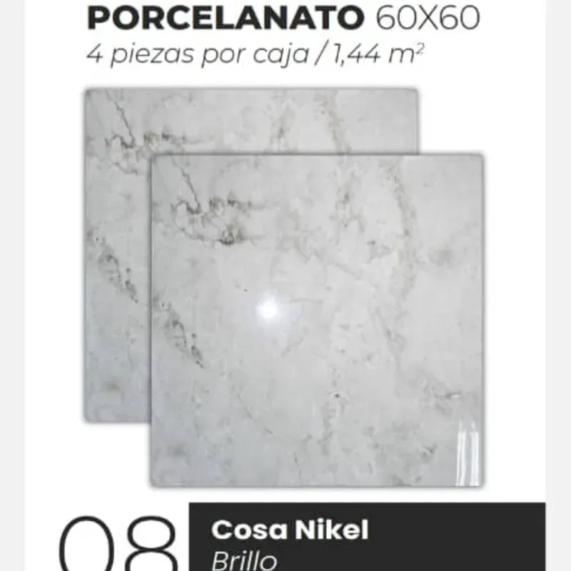 Losas Porcelanato Brillo Cosa Nikel