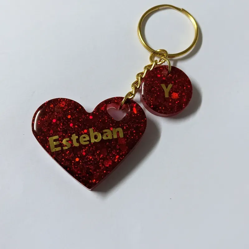 Llavero en forma de corazon