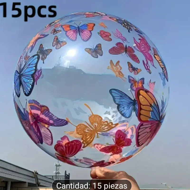 Globos burbujas con mariposas