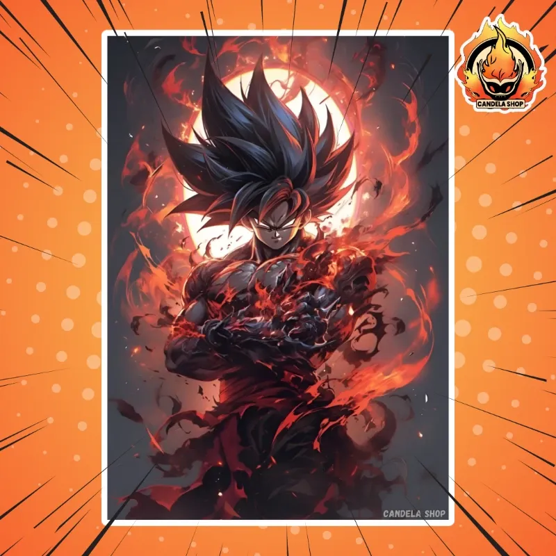 ✨ ¡Póster de Goku Dios rojo (Dragon Ball super)! ✨