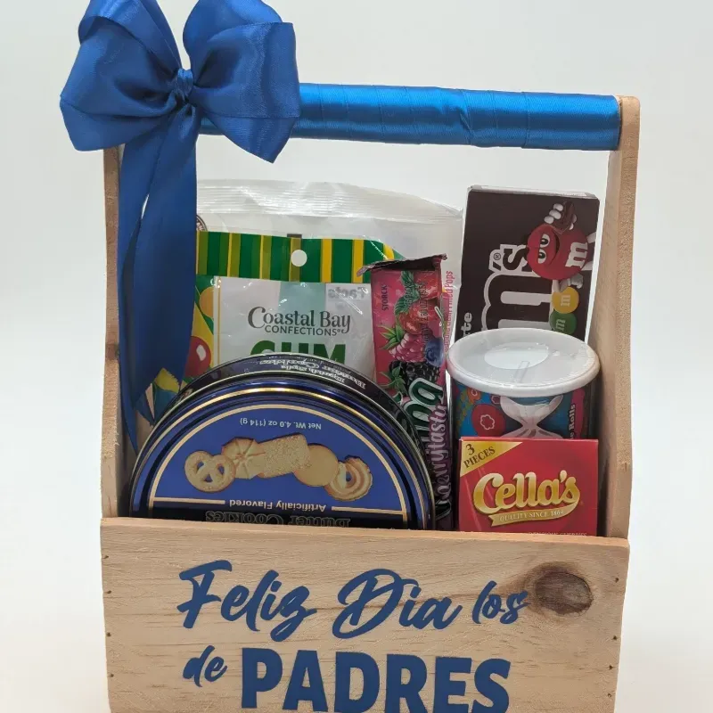Caja con Chuches para Papá ( con show de la sombrilla con pétalos GRATIS)