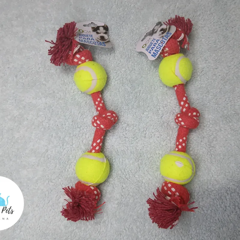 Soga de tela con pelotas