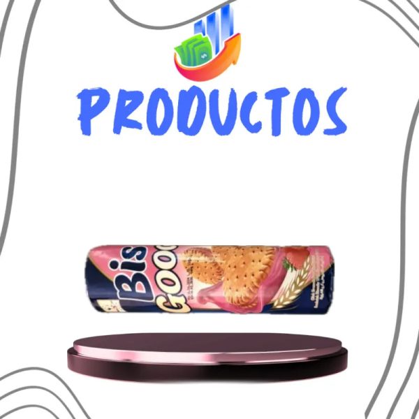 Galletas rellenas con fresa Bis Good