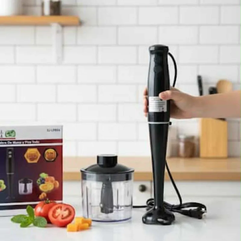 Batidora de mano con moledora de especies