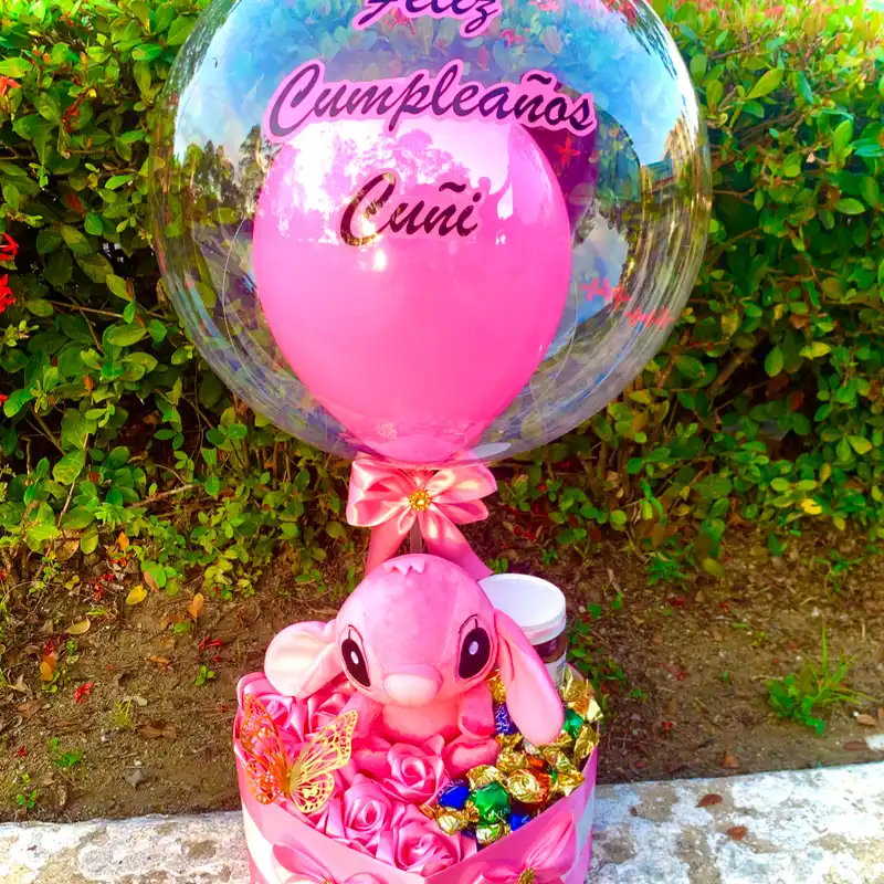 Stitch con globo burbuja