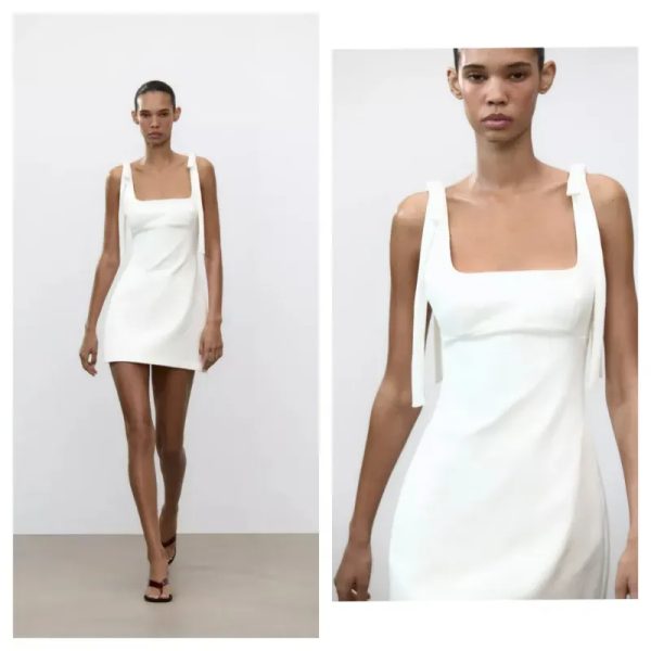 Vestido Zara mini lazos