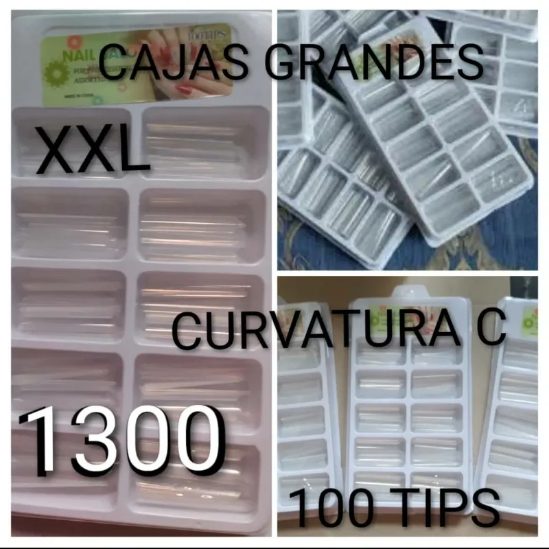CAJA DE 100 UÑAS CURVATURA C