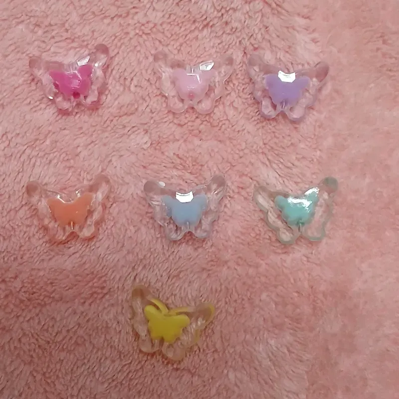 Mariposa transparente centro colores