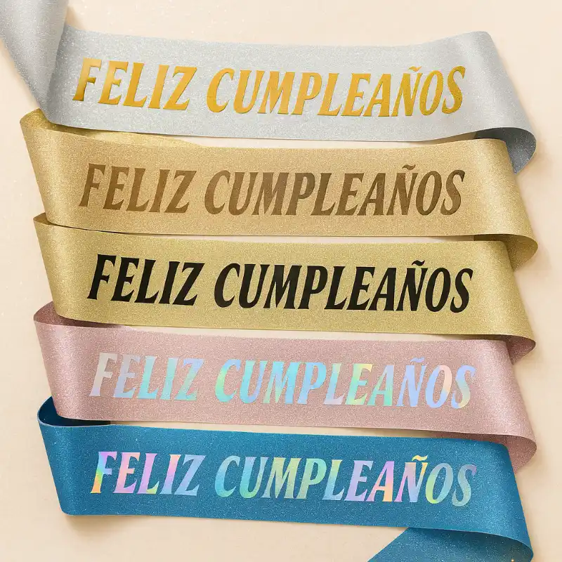 Bandas de cumpleaños con brillo