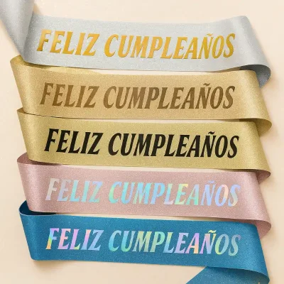 Bandas de cumpleaños con brillo