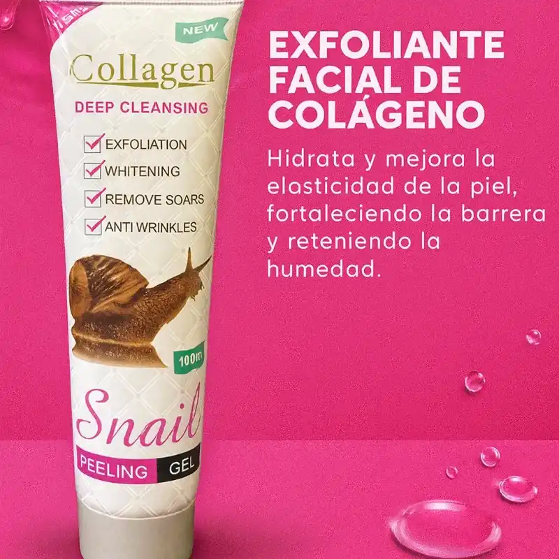 Exfoliante facial de colágeno
