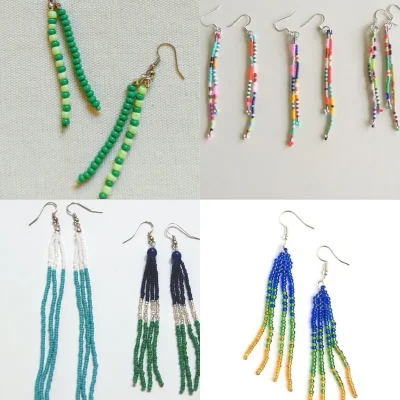 Aretes con cuentas