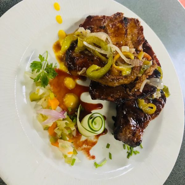 Chuleta de cerdo a la brasa
