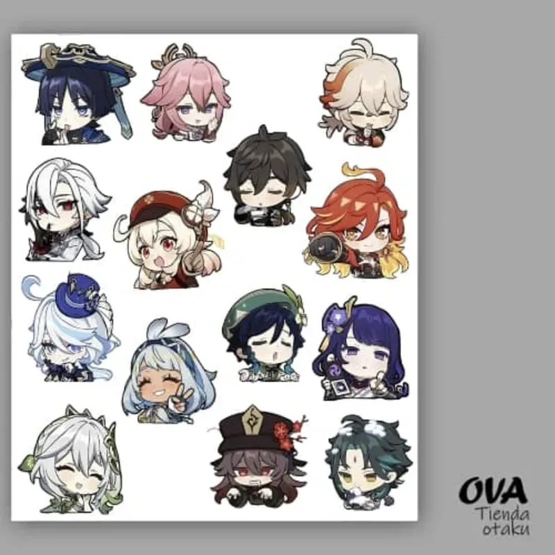  Pack de stickers Genshin Impact