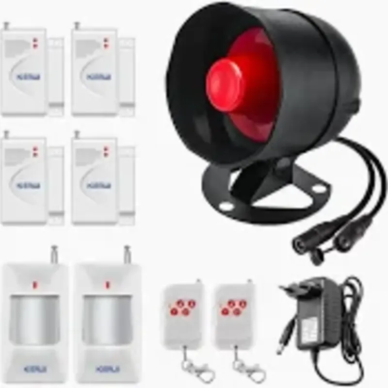 alarma mas sirena y 4 sensores