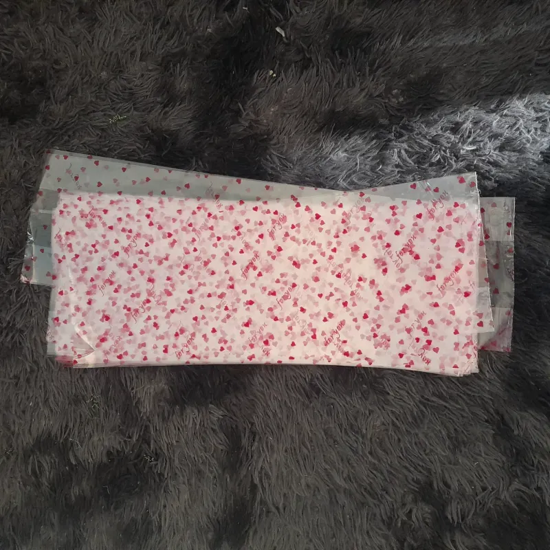 Bolsa celofan c/♡ for you 58 x 20 cm