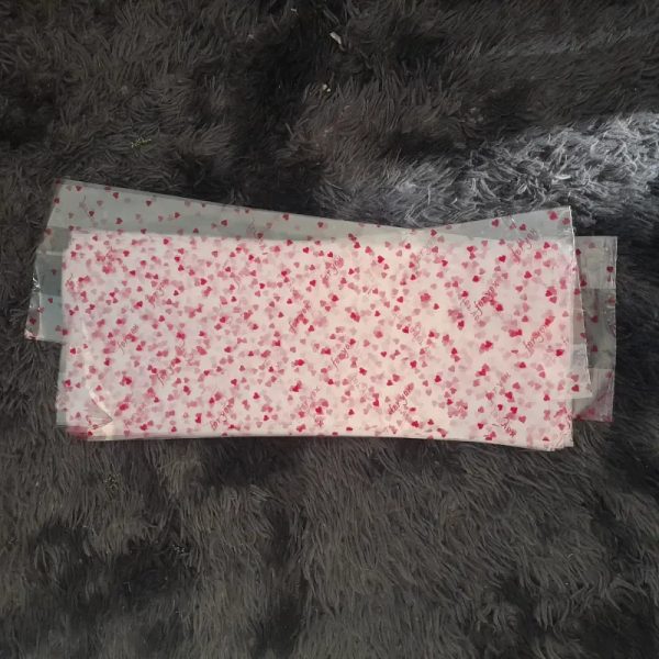 Bolsa celofan c/♡ for you 58 x 20 cm
