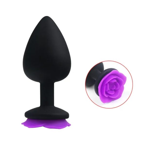 ‼️ Plug Anal de Silicona con Base Floral‼️