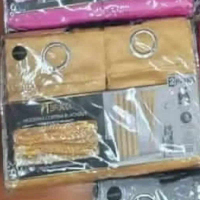 Cortina tapasol  con borlas [ amarillo]