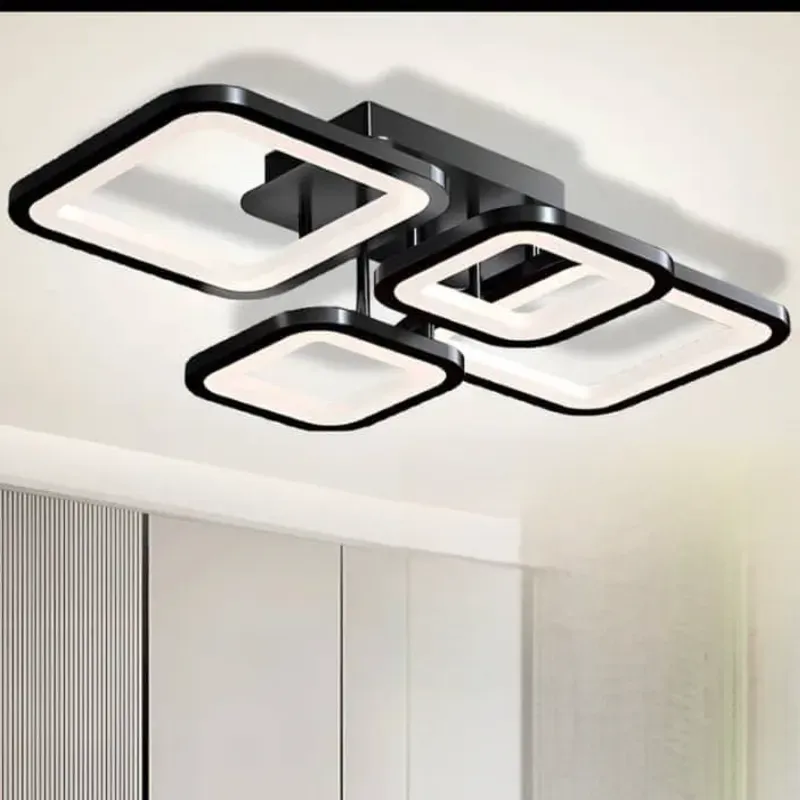 Plafón de cuadrados negros