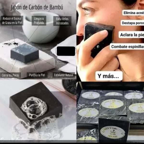 Jabón Facial de Carbón de Bambú