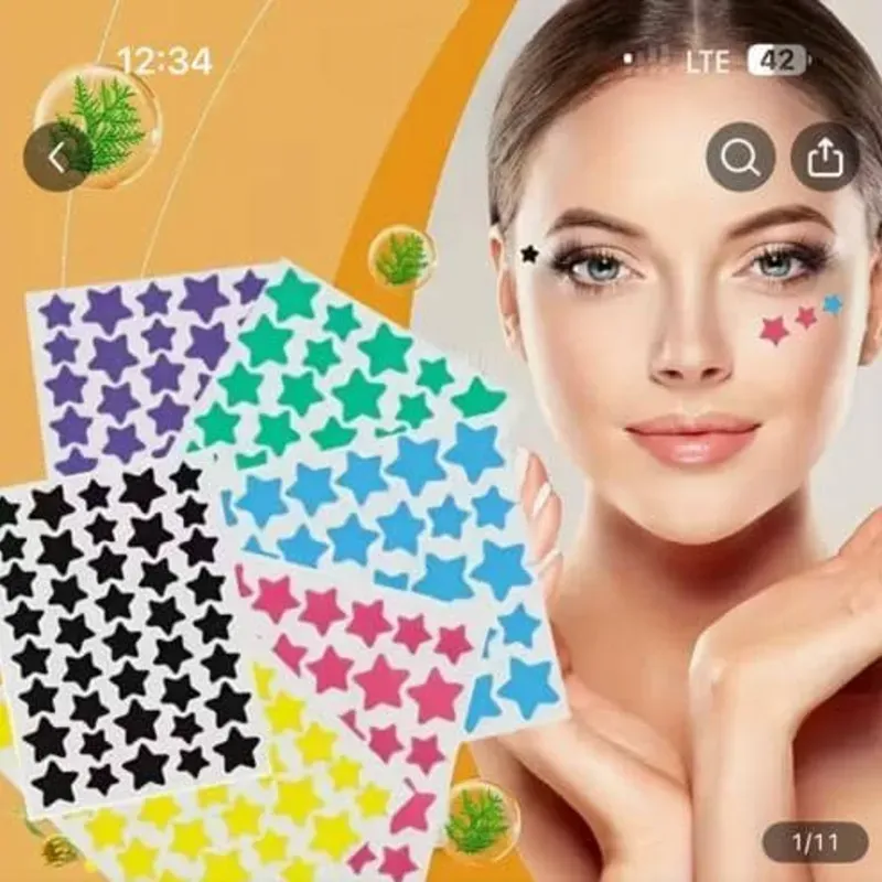 Parches para los Granitos en forma de Estrellita ⭐⭐⭐ Contienen 40 ,cada hojita