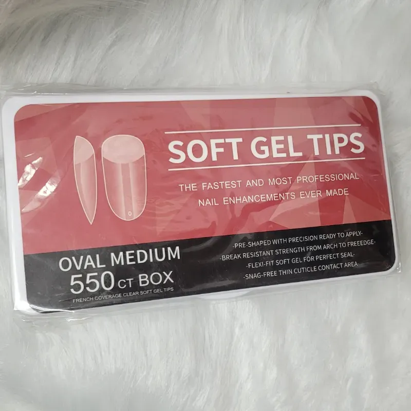 550 Tips Soft Gel (estructura Oval)