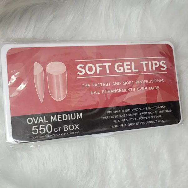 550 Tips Soft Gel (estructura Oval)