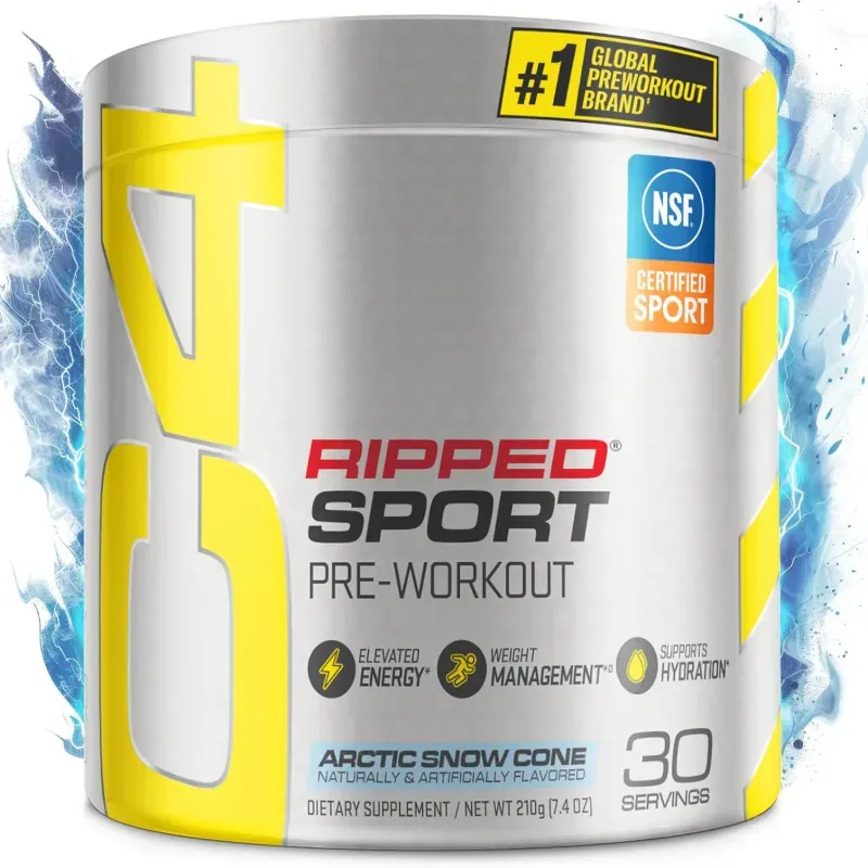 Pre entreno C4 Sport Ripped 30 Servicios Sabor Artic Snow