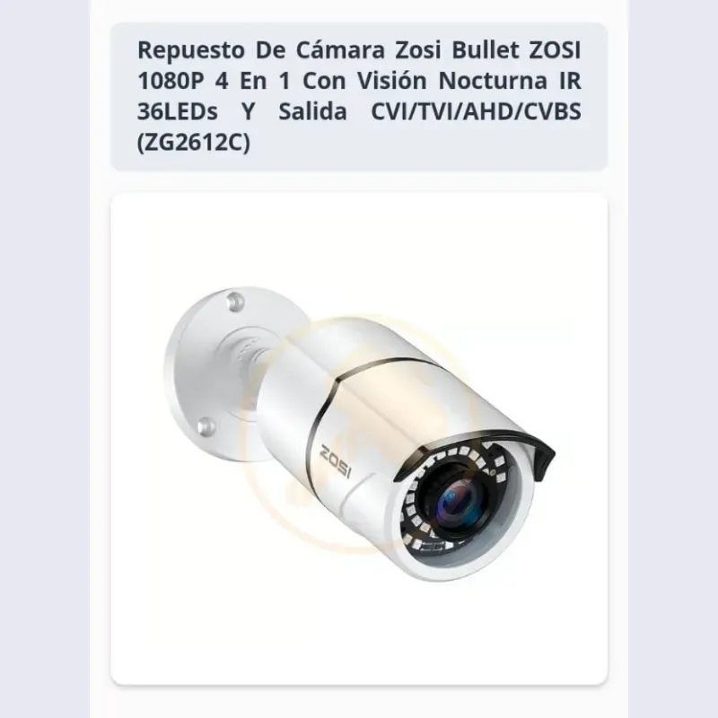 CÁMARA DE REPUESTO 1080P FHD ZOSI BULLET (HAB)