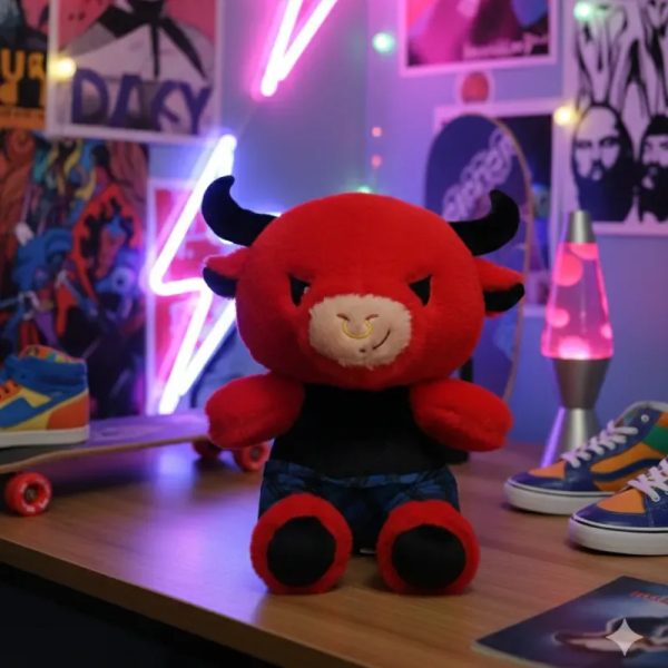 Peluche torito rojo