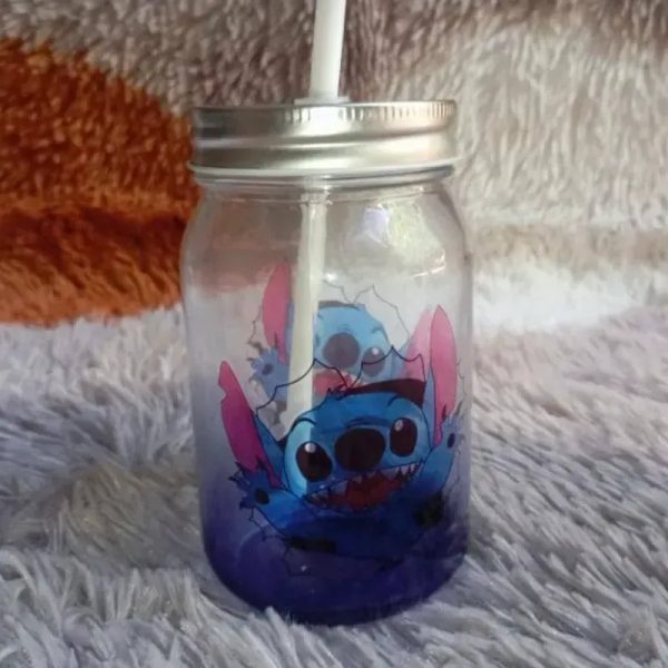 VASO DE VIDRIO SIN ASA (DEGRADADO AZUL )