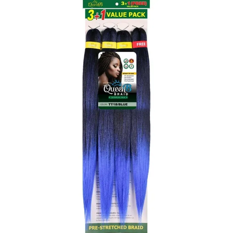 Cabello  Kanekalon de 50 pulgadas # TT1B/BLUE