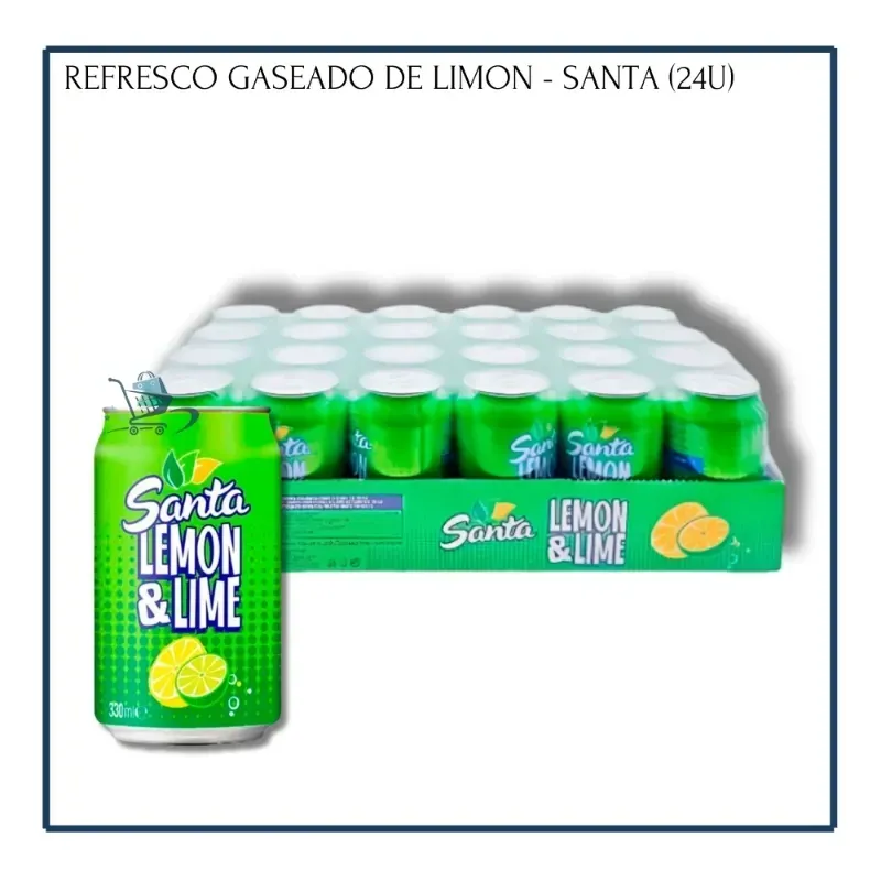 Refresco Gaseado Limón - Santa 330ml (24u)