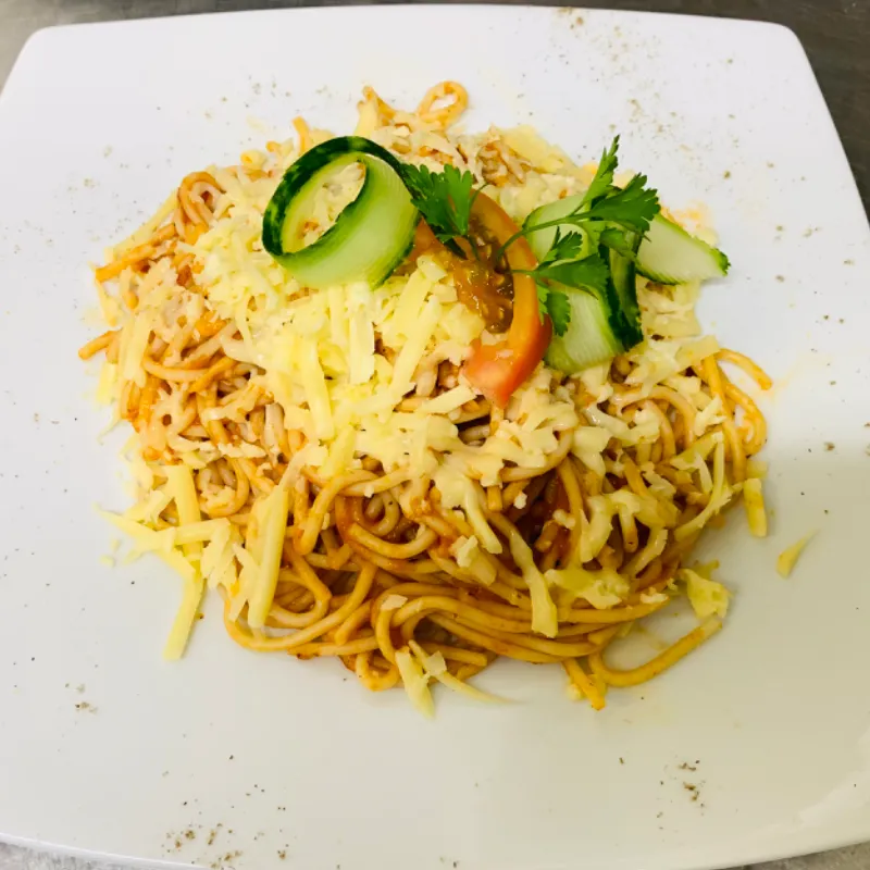 Espaguetis con queso