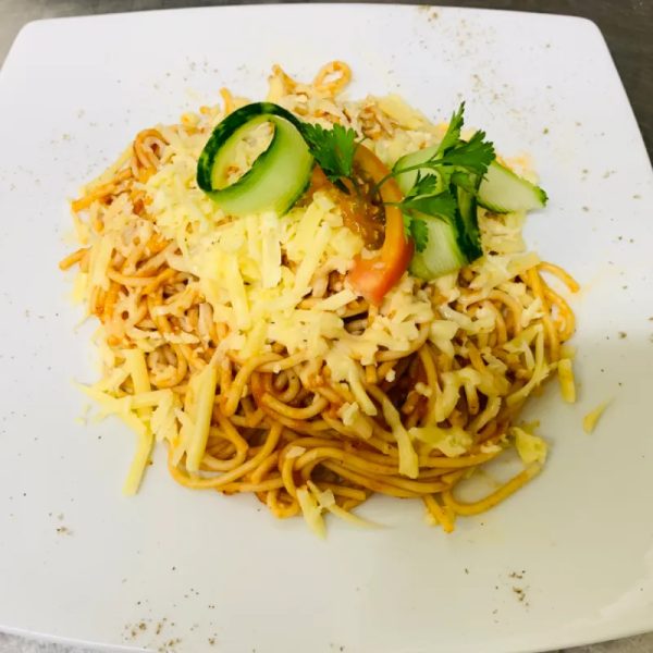 Espaguetis con queso
