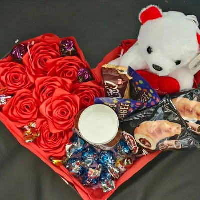 Caja Corazón con Flores