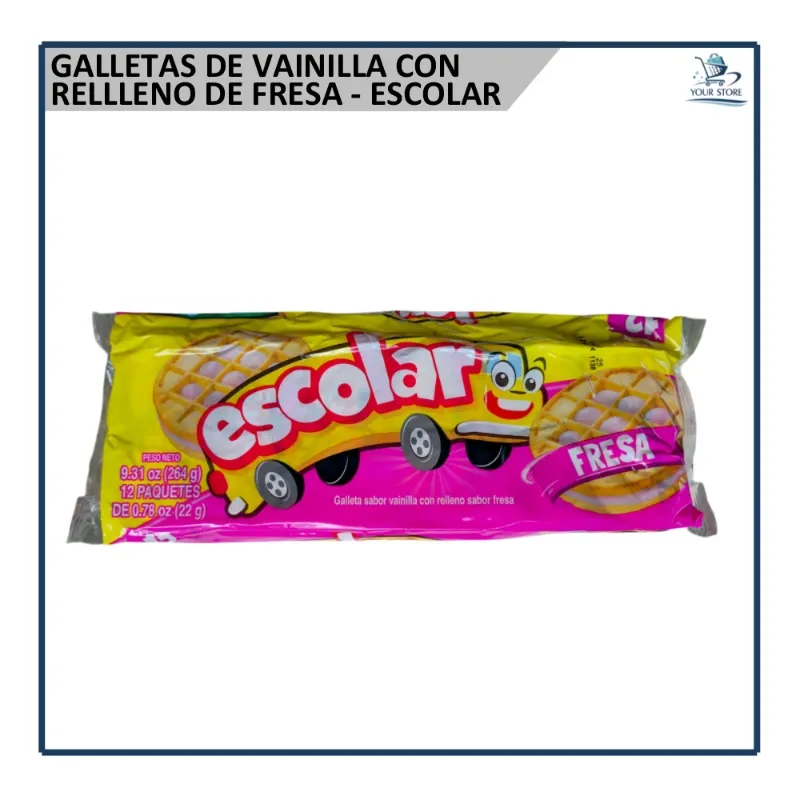 Galletas Fresa - Escolar 12u (264g)