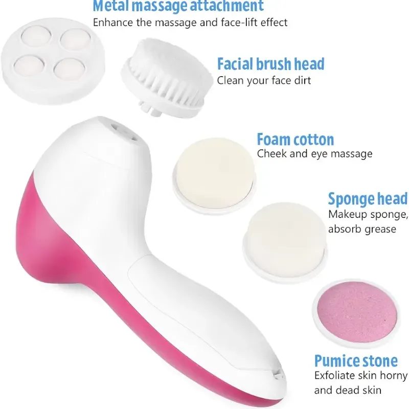 Masajeador facial eléctrico 5 en 1 portátil