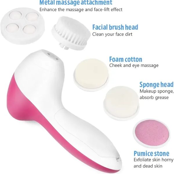 Masajeador facial eléctrico 5 en 1 portátil