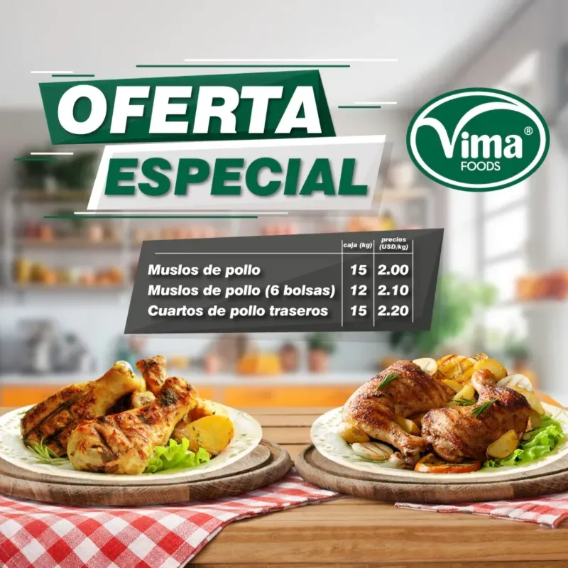 Oferta disponible para compras de pollo desde plaza.