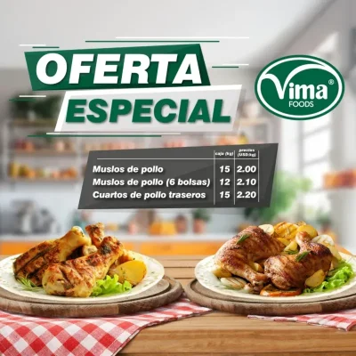 Oferta disponible para compras de pollo desde plaza.