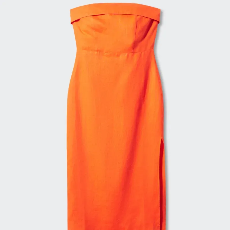 Vestido lino palabra de honor