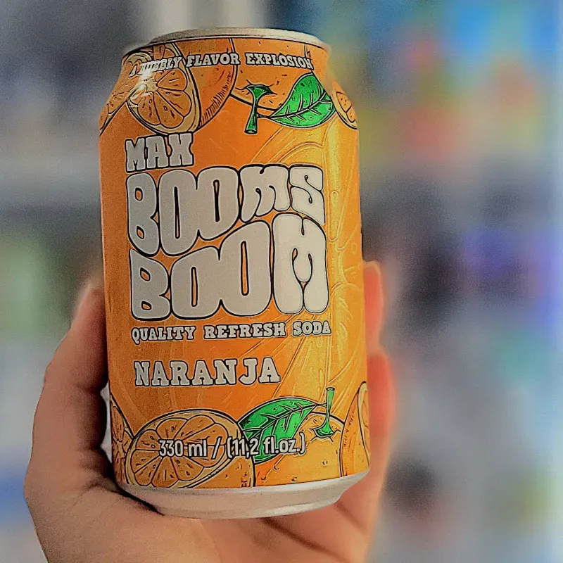 Refresco de naranja. MAX BOOMS BOOM