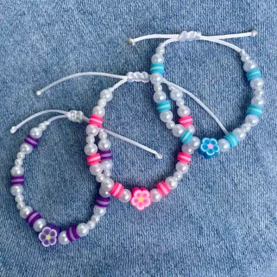 Pulseras de perlas con fimos